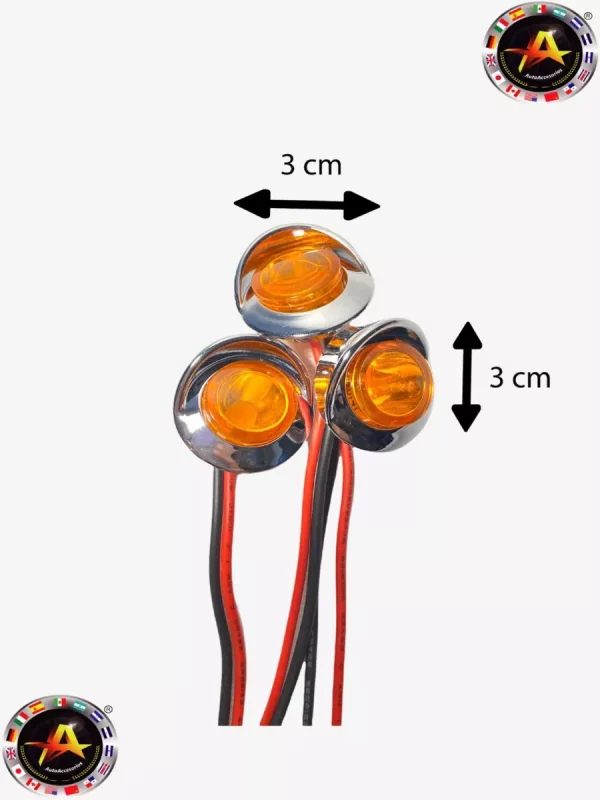 Plafón De Leds Ámbar Con Bisel 20 Piezas - Image 4