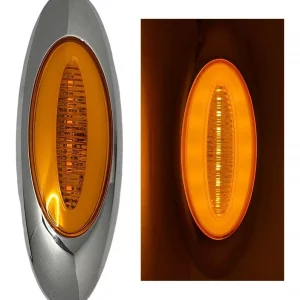Plafón Ovalado De Led Ámbar 2 Funciones