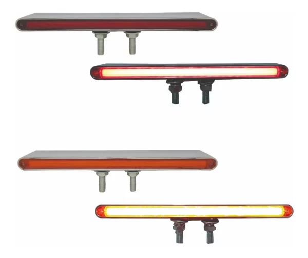 Barra De Plasma Tipo Direcionales Dual Color Ámbar/Rojo Alta/Baja