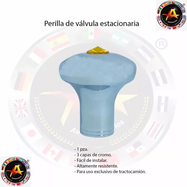 PERILLA PARA VÁLVULA ESTACIONARIA CON GEMA ÁMBAR - Image 4
