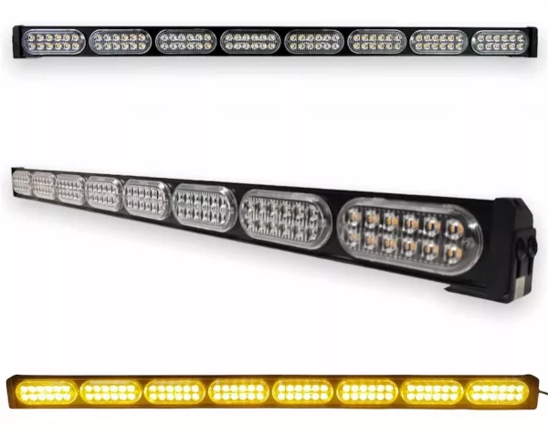 Barras De 8 Módulos 96 Leds Ámbar 14 Funciones 12/24v