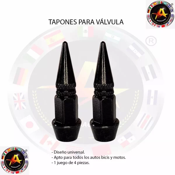 Tapón De Válvula Tipo Pico Alto Color Negro - Image 3