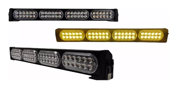 Barra Led de 4 Modulos Color Ámbar 12/24v 14 Funciones