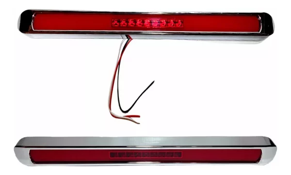 Barra De Plasma Con Leds Fijo Y Estrobo Color Rojo