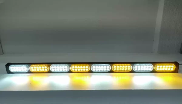 Barra De Leds 8 Módulos 96 Leds 12/24volts Ámbar Blanco - Image 2