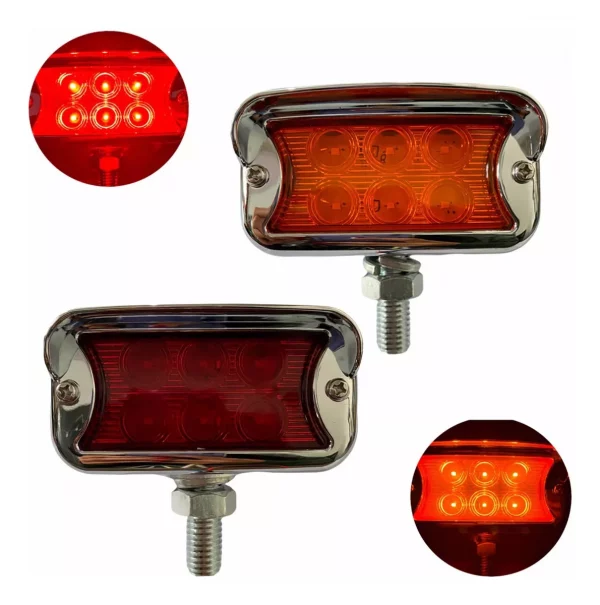 Plafón Lateral Direccional 12 Leds Ámbar Rojo