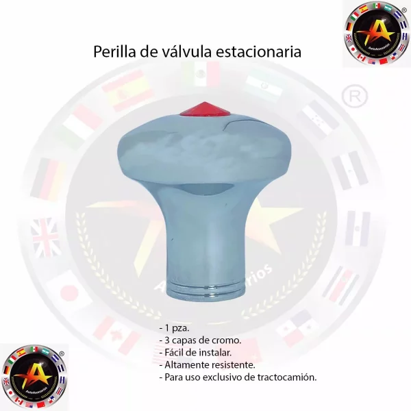 PERILLA PARA VÁLVULA ESTACIONARIA CON GEMA ROJA - Image 4