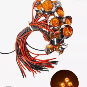 Plafón De Leds Ámbar Con Bisel 20 Piezas
