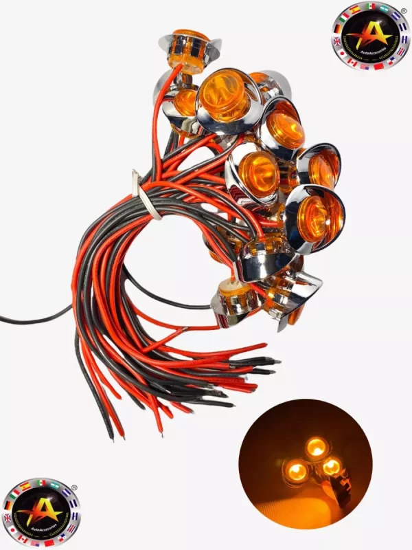 Plafón De Leds Ámbar Con Bisel 20 Piezas