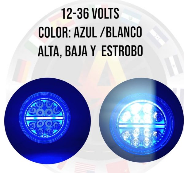 Faro Redondo De Led Alta Intensidad Luz Fija/estrobo - Image 2