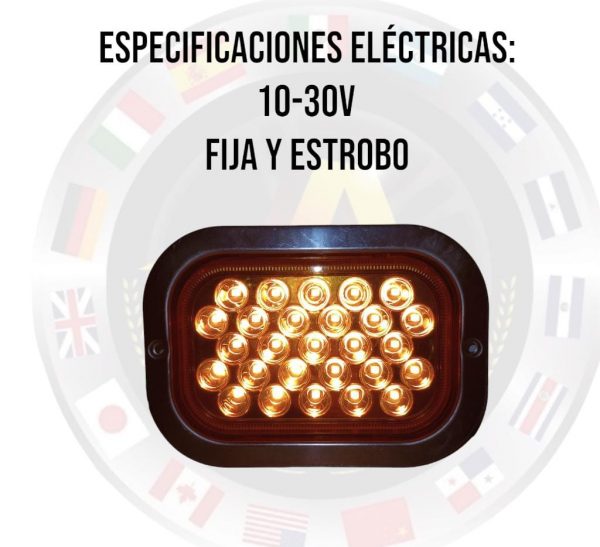 Plafón De 27 Potentes Leds Con Marco De Metal 10-30v Ambar - Image 2