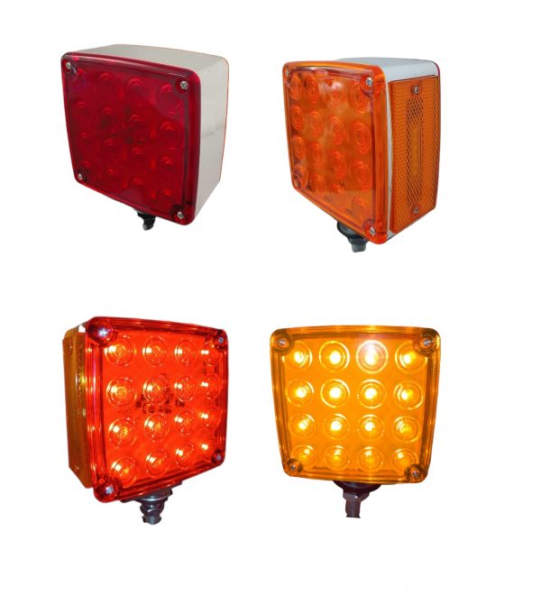 Plafon De 16 Leds Doble Cara Rojo/ambar