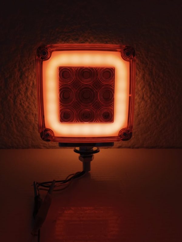Plafón Cuadrado Led Y Plasma Doble Cara Ambar / Rojo - Image 9