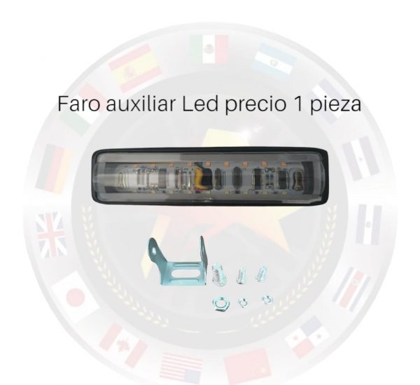 Faro Auxiliar De Led Con Estrobo Blanco/Ambar - Image 4