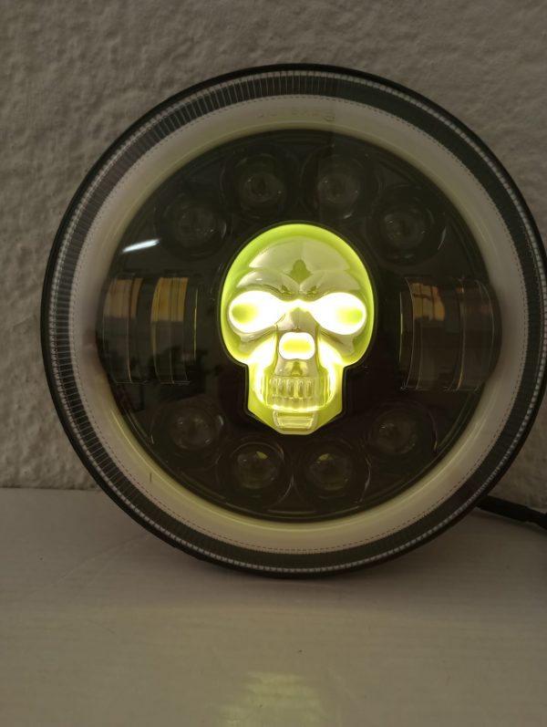 Faro Calavera Con Led Y Plasma 7 Pulgadas 12v - Image 6