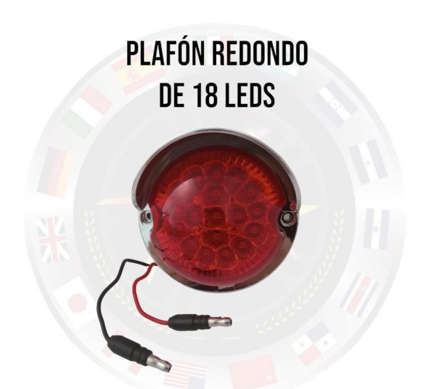 Plafón Redondo De 18 Leds 10-30v Color Rojo - Image 3