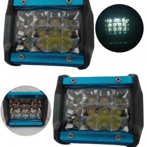 Faro Azul De Led Alta Intensidad 12-24v Luz Blc Fija/estrobo