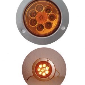 Plafón Redondo De 8 Leds 10-30v Marco De Metal