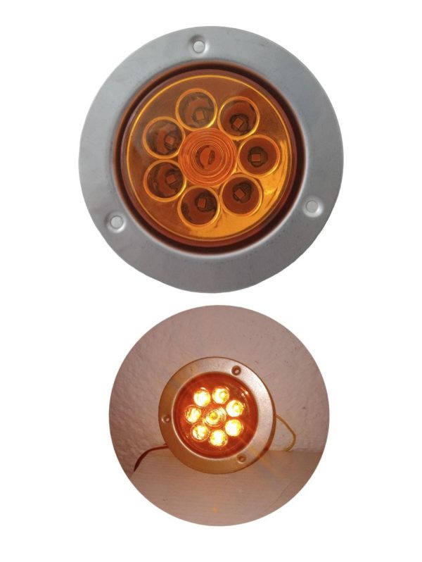 Plafón Redondo De 8 Leds 10-30v Marco De Metal