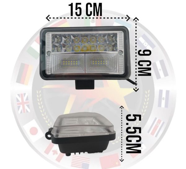 aro Rectangular De Led Alta Intensidad 12-24v Amb/Blanco - Image 4