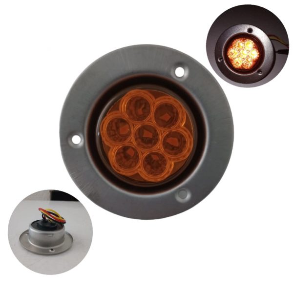 Plafón De 7 Leds 3 Pulgadas Luz Ambar