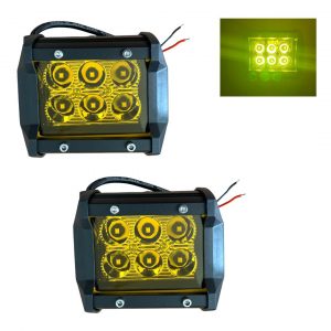 Faro De 6 Leds Amarillo Fijo 12 -24 Volts