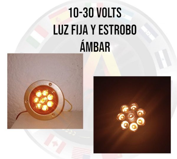 Plafón Redondo De 8 Leds 10-30v Marco De Metal - Image 4