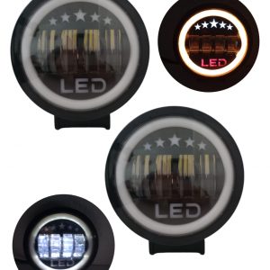 Faro Unidad Redonda 4 Lupas/ Aro De Gel Estrellas