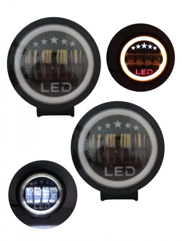 Faro Unidad Redonda 4 Lupas/ Aro De Gel Estrellas