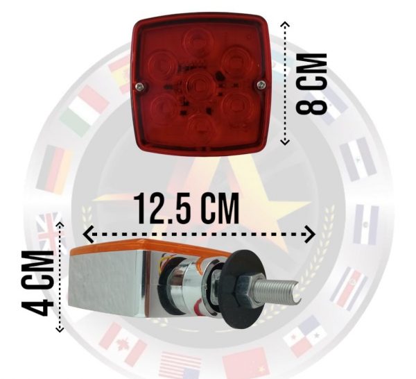 Plafon 7 Leds Doble Cara 12-24v Rojo/Ambar - Image 5