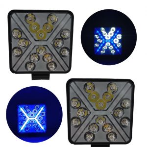 Faro Cuadrado De Led Alta Intensidad 12-24v Azul/Blanco