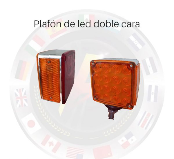 Plafon De 16 Leds Doble Cara Rojo/ambar - Image 2