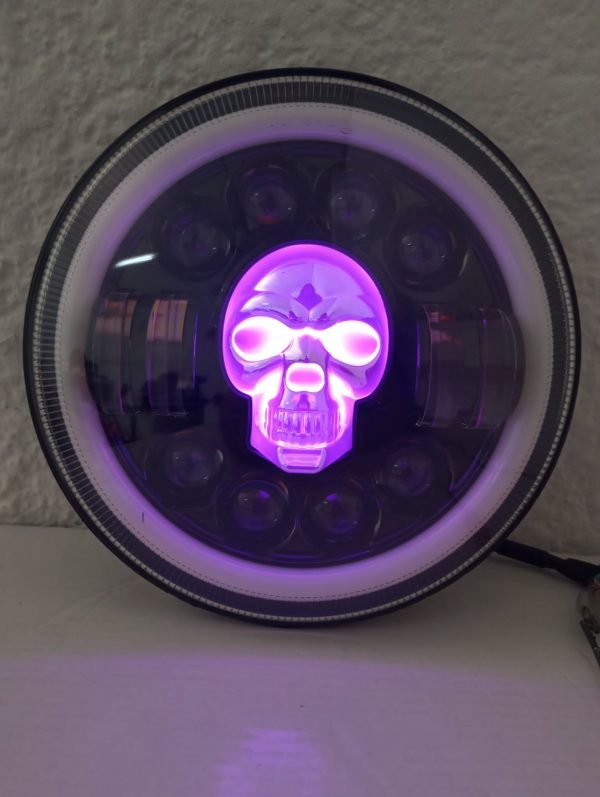 Faro Calavera Con Led Y Plasma 7 Pulgadas 12v - Image 12
