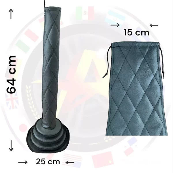 Funda Gris Para Palanca De Camion Base Redonda Sin Estoperol - Image 2