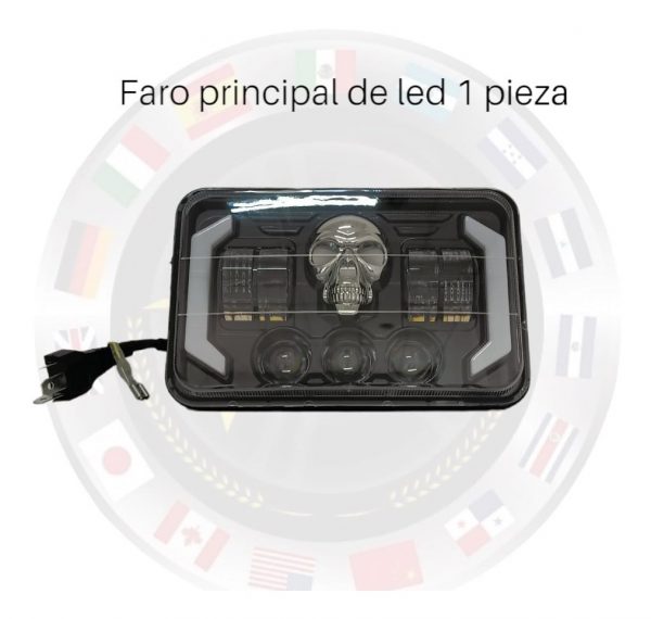 Faro Unidad Rectangular De Calavera 12v 65w 5" - Image 3