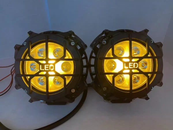 Faros De Leds Redondos Of Road 4x4 12-24v Color Ámbar - Image 2