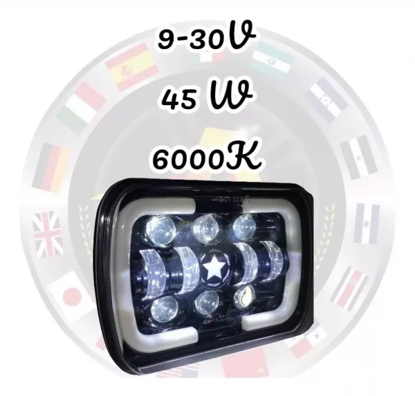 Unidad Rectangular 7pul Con 15 Super Leds, Lupa 9-30v 45w - Image 3