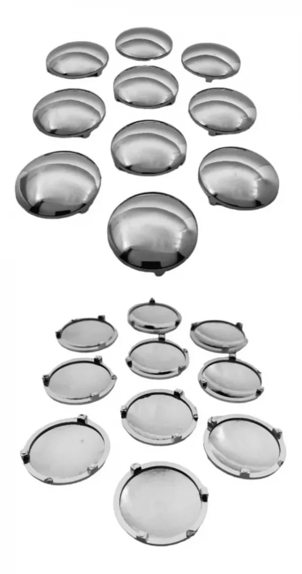 Tapón Pija Tapicería Fln 2cm Diam Cromado 10 Piezas
