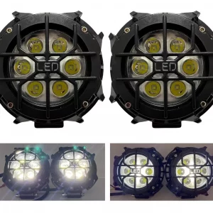 Faros De Leds Redondos Of Road 4x4 12-24v Color Blanco