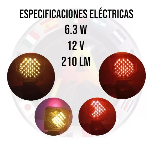 Plafón Led Cuadrado Cuartos Y Stop Izquierdo - Image 3