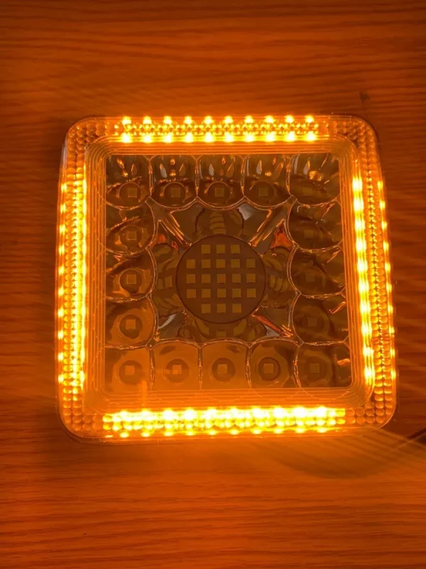 Faro Cuadrado 37 Leds Blanco Y Aro Leds Ámbar Fijo - Image 5