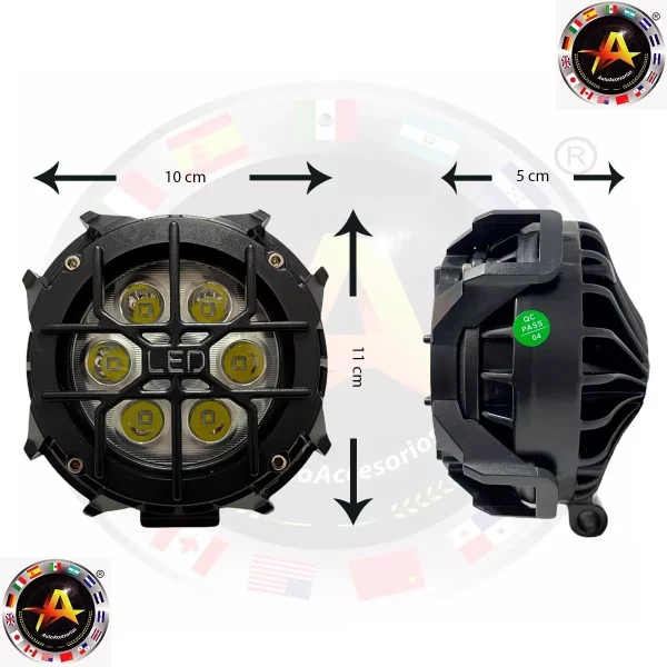 Faros De Leds Redondos Of Road 4x4 12-24v Color Blanco - Image 4