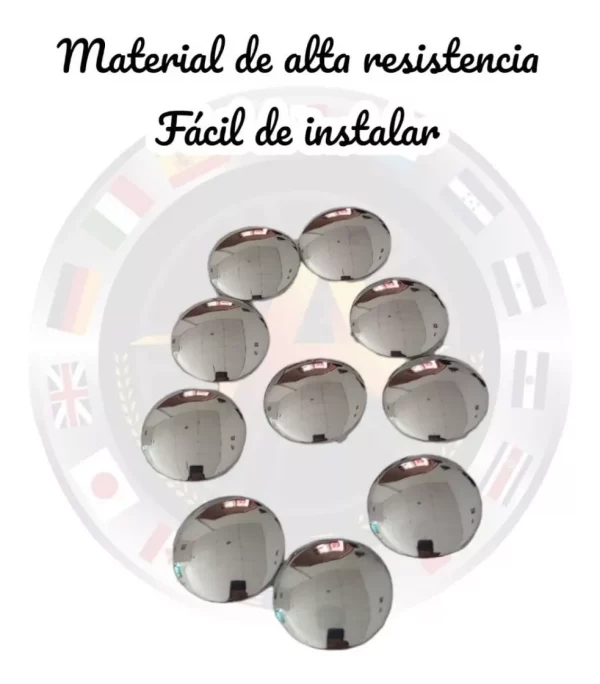 Tapón Pija Tapicería Fln 2cm Diam Cromado 10 Piezas - Image 3