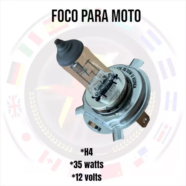 Foco De Halogeno H4 35w Para Moto 1 Pz - Image 3