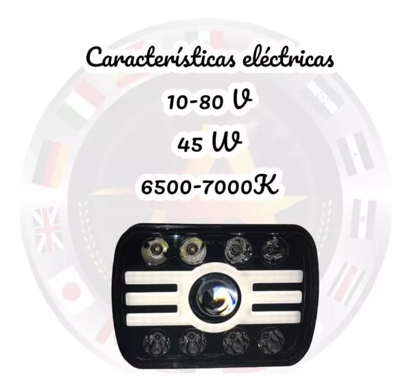 Unidad Rectangular De Led Con Luz Neón 10-80v 7 Pul - Image 3