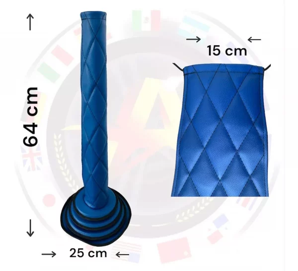 Funda Azul Para Palanca De Camion Base Redonda Sin Estoperol - Image 2