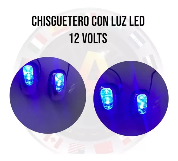 Chisguetero Cromado Con Luz Led Azul - Image 3