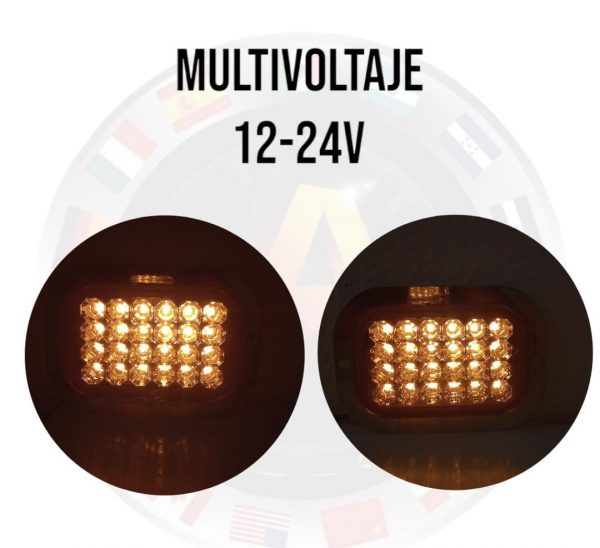 Plafón Rectangular De Led Base Cromada 3 Funciones 12-24v - Image 2