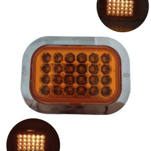 Plafón Rectangular De Led Base Cromada 3 Funciones 12-24v