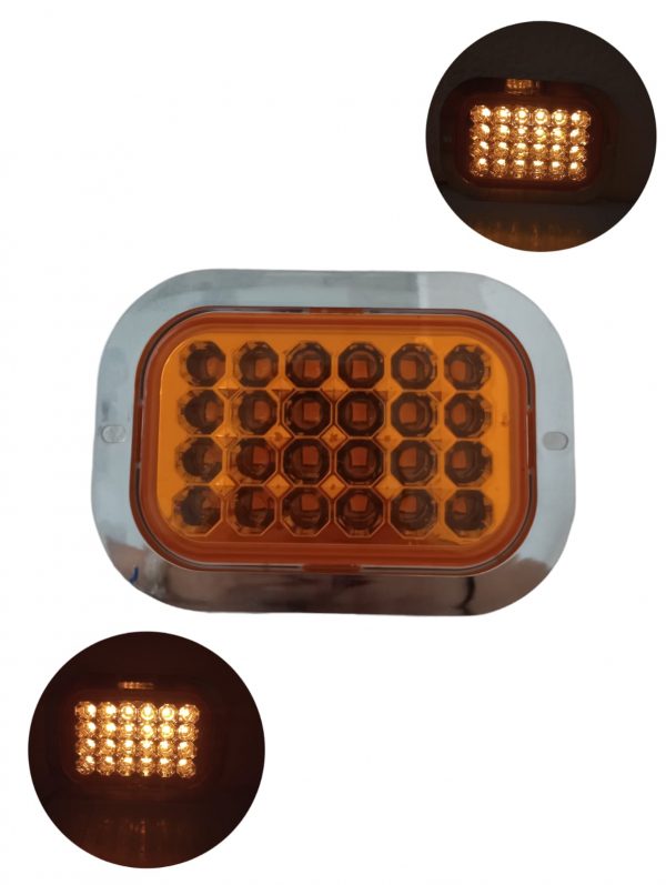Plafón Rectangular De Led Base Cromada 3 Funciones 12-24v